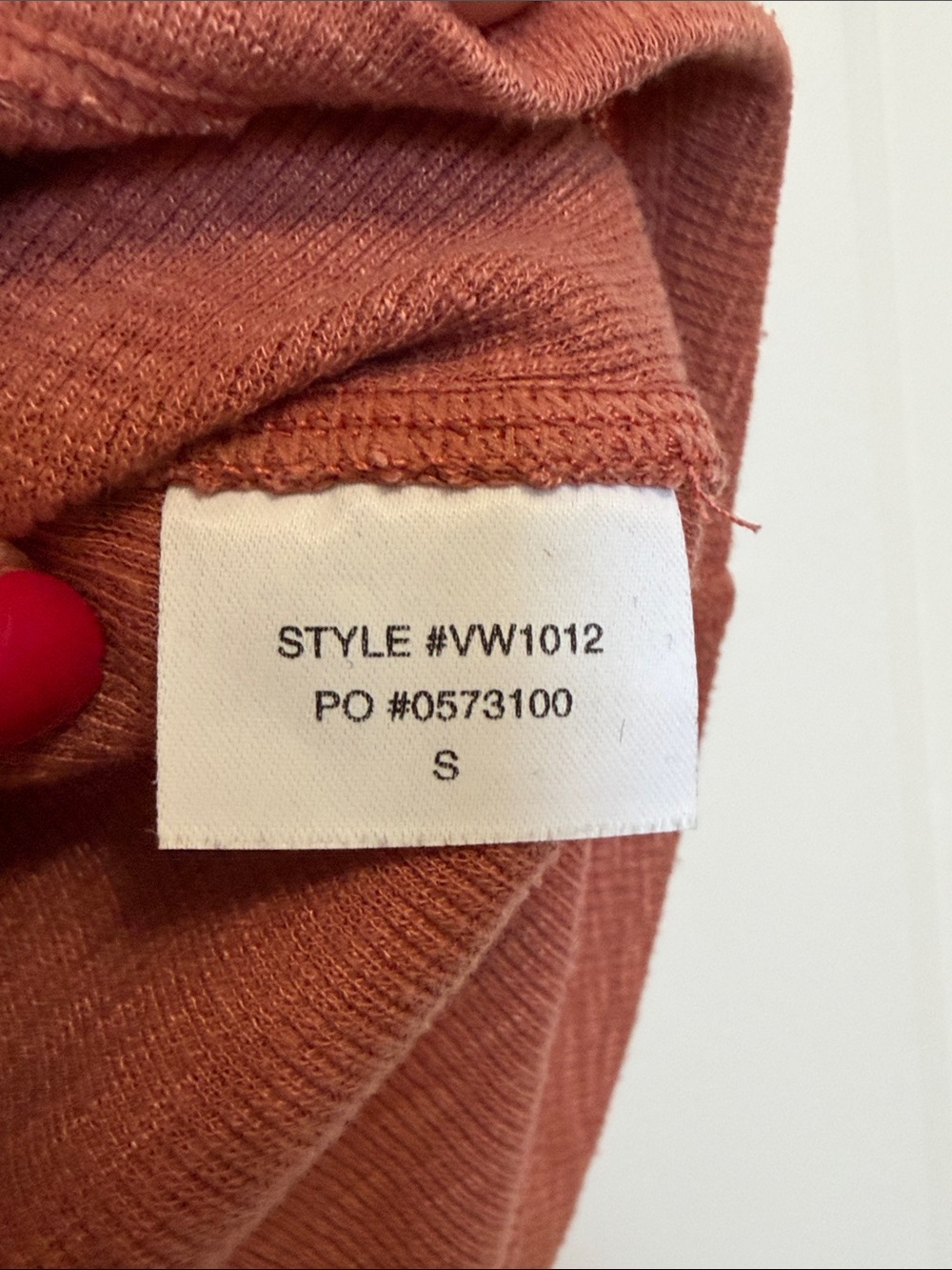 Vuori Ribbed Tank Top in Rust - Picture 7 of 8